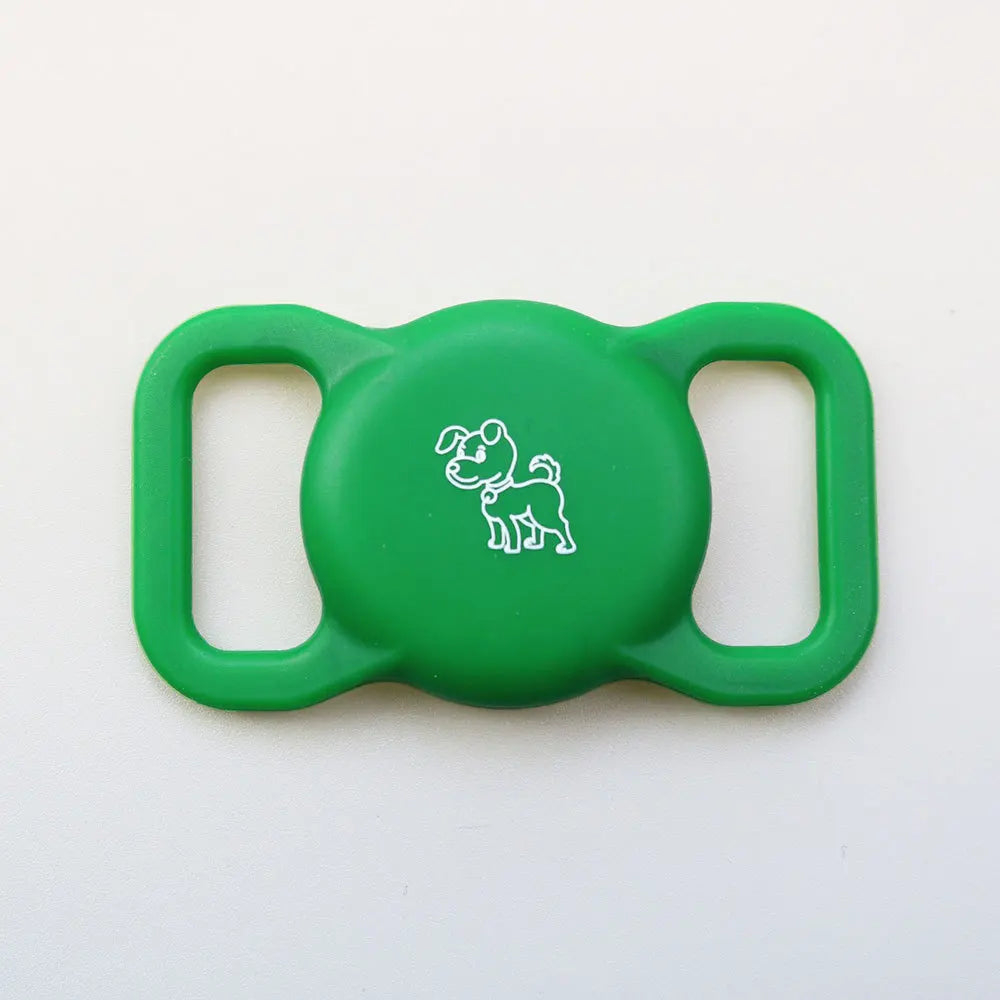 Airtag Dog Collar Holder, [1 Pack] Airtag Holder, Silicone Full Body Covered Protective Air Tag for Pet - Fits All Width