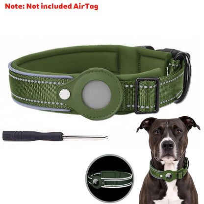 Apple AirTag Dog Collar – Reflective Waterproof Pet Tracker