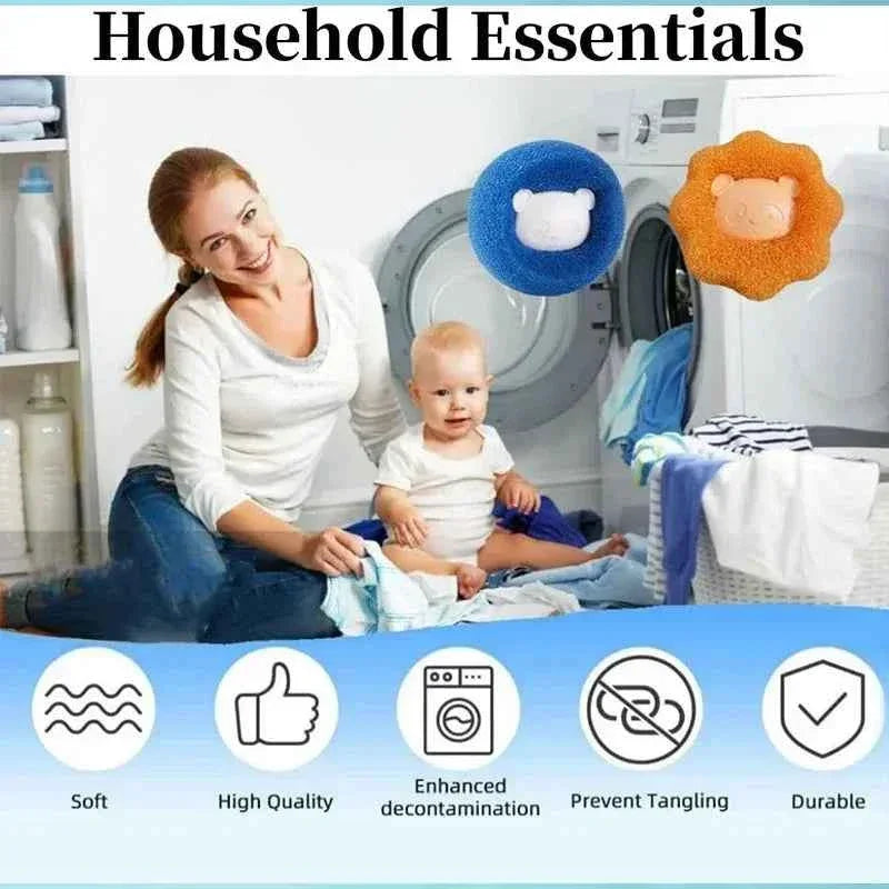Reusable Laundry Hair Removal Balls – Remove Pet Hair, Lint & Fuzz