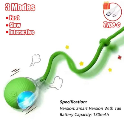 Interactive Electric Cat Toy Ball – Battery Included, Durable Plastic Play Ball