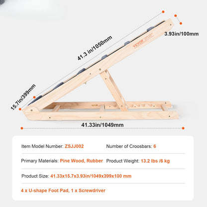 %a Dog Ramp Folding Ladder Anti-slip High Adjustable Wooden Pet Ramp Removable for Small Old Dog Climbing Stairs Sofa Car Bed - Needora