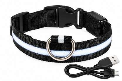 LED Luminous Collar 3 Modes USB Rechargeable – alternate angle view