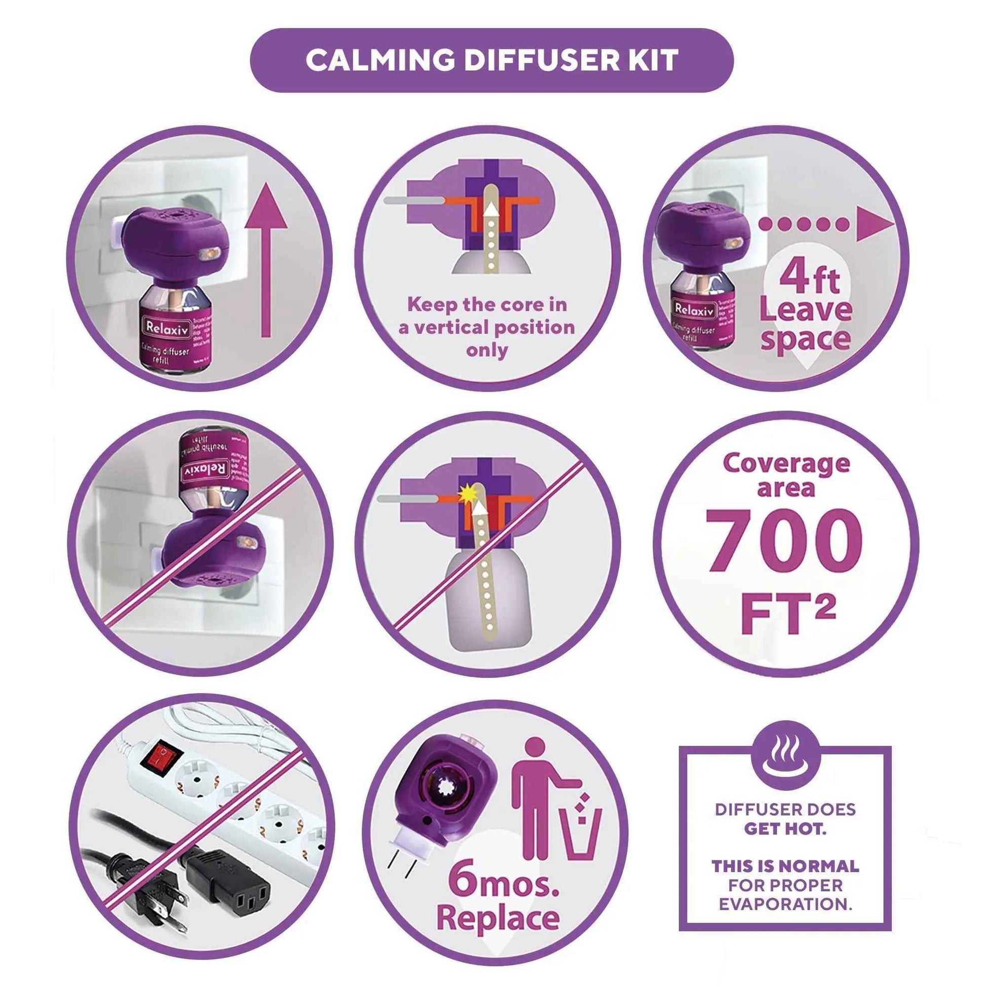 Calming Cat Diffuser Refill & Anti Anxiety Pet Products   Feline Calm Pheromones & Cats Comfort   Stress Relief Help with Pee New Zone Aggression Fighting with Dogs & Behavior Control