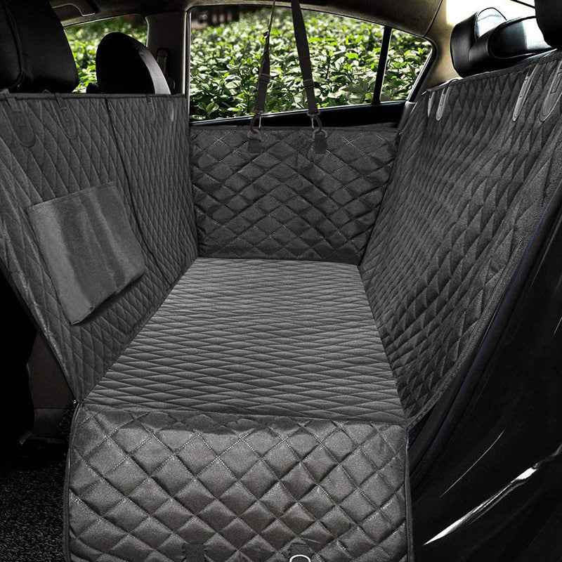 Dog Car Seat Cover Mesh Hammock Pet Carrier Back Seat Protector with Zipper Pocket