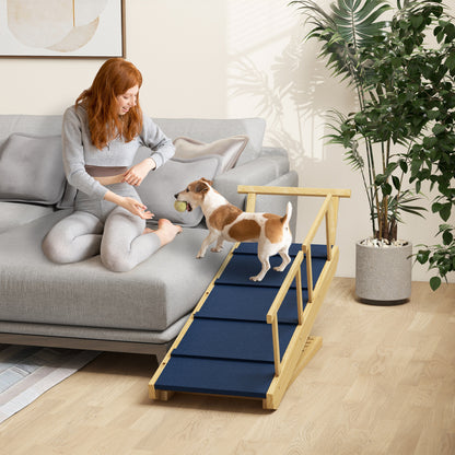 Adjustable Foldable Dog Ramp with Non‑Slip Surface for Bed Sofa Pet Assistance