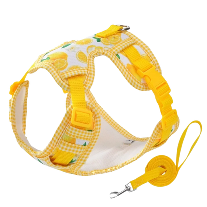 Adjustable Dog Harness Leash Set Escape-Proof Breathable Dog Harness Vest Cartoon Pattern Comfort Fit Pet Leash Pet Training - Needora