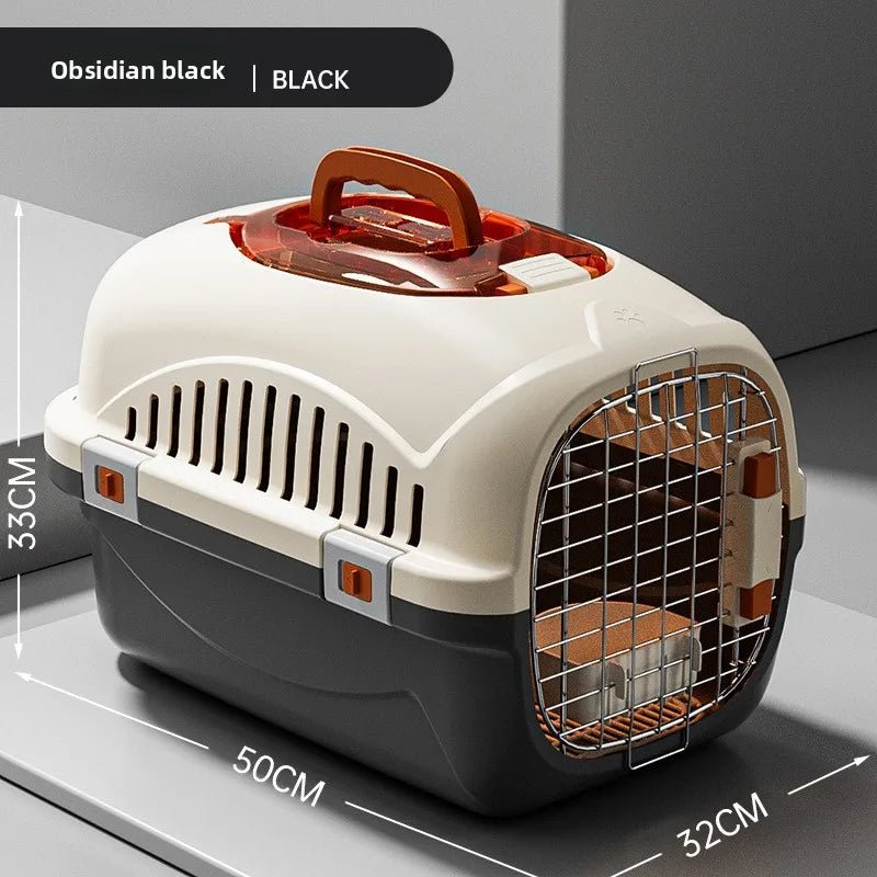 Airline Approved Cat Air Box Portable Anti Stress Travel Carrier Space Capsule Crate for Cats Dogs Car Transport - Needora