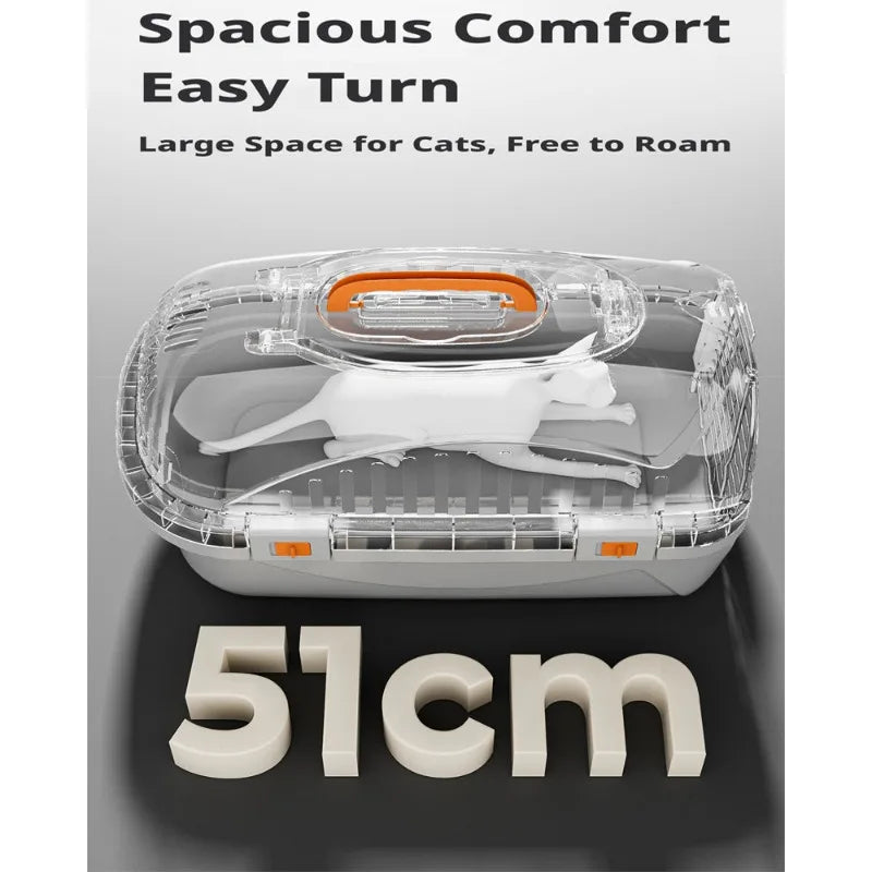 Airline Approved Cat Air Box Portable Anti Stress Travel Carrier Space Capsule Crate for Cats Dogs Car Transport - Needora