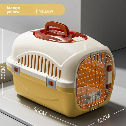 Airline Approved Cat Air Box Portable Anti Stress Travel Carrier Space Capsule Crate for Cats Dogs Car Transport - Needora