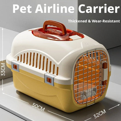Airline Approved Cat Air Box Portable Anti Stress Travel Carrier Space Capsule Crate for Cats Dogs Car Transport - Needora