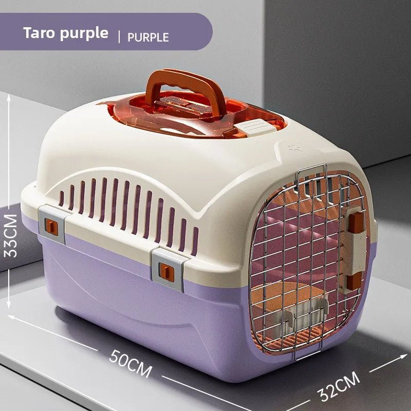 Airline Approved Cat Air Box Portable Anti Stress Travel Carrier Space Capsule Crate for Cats Dogs Car Transport - Needora