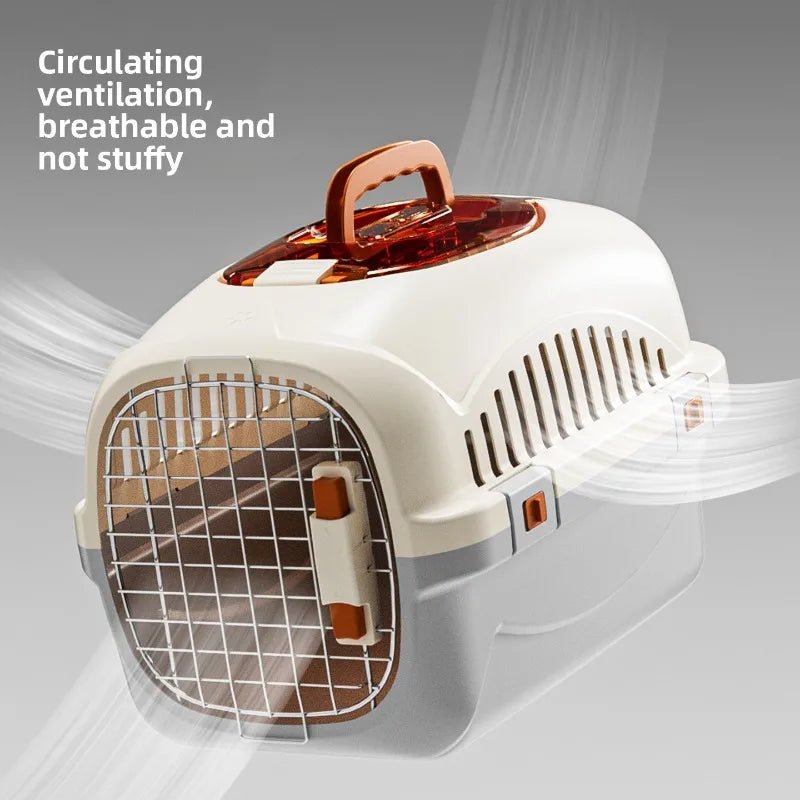 Airline Approved Cat Air Box Portable Anti Stress Travel Carrier Space Capsule Crate for Cats Dogs Car Transport - Needora
