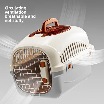 Airline Approved Cat Air Box Portable Anti Stress Travel Carrier Space Capsule Crate for Cats Dogs Car Transport - Needora