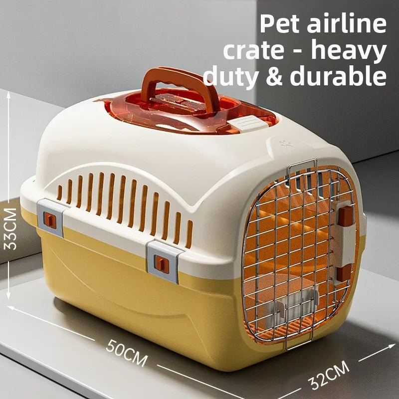 Airline Approved Cat Air Box Portable Anti Stress Travel Carrier Space Capsule Crate for Cats Dogs Car Transport - Needora
