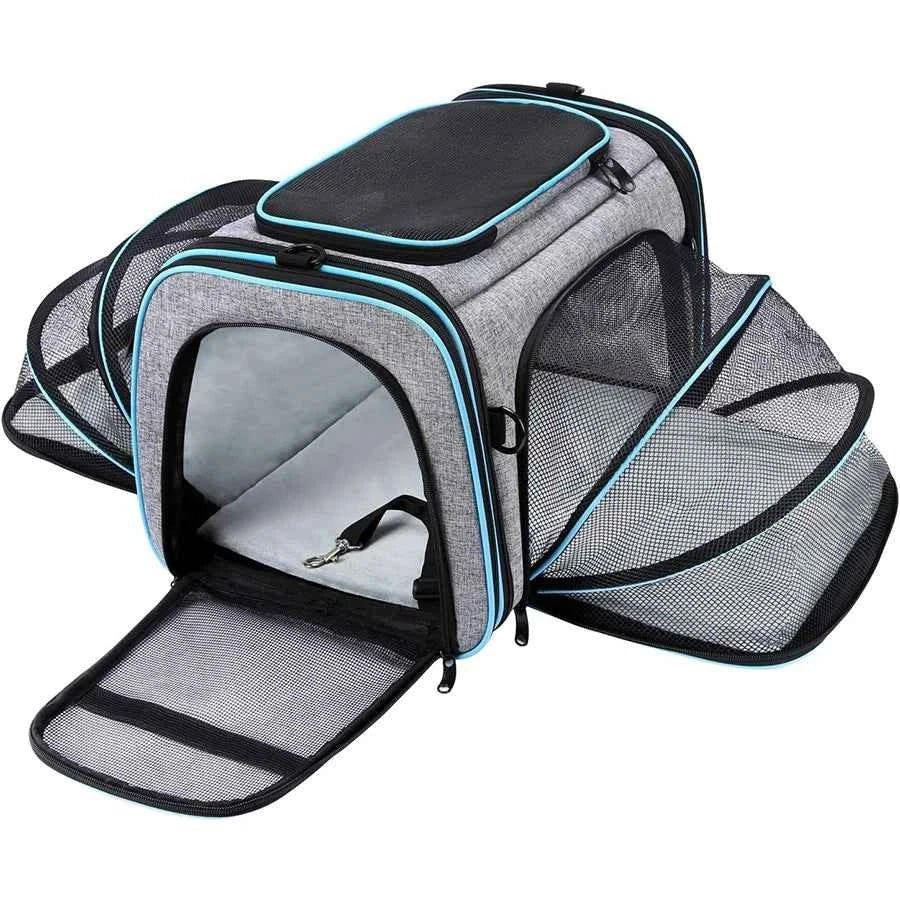 Airline-Approved Expandable Pet Carrier for Small Dogs & Cats – Soft-Sided Collapsible Travel Bag with 4-Way Access - Needora