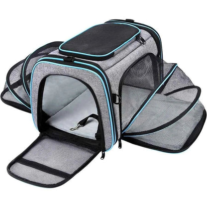 Airline-Approved Expandable Pet Carrier for Small Dogs & Cats – Soft-Sided Collapsible Travel Bag with 4-Way Access - Needora
