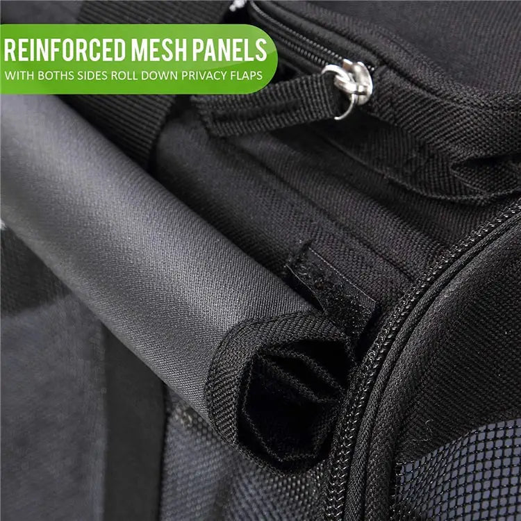 Airline Approved Mesh Breathable Travel Pet Stroller Trolley Dog Cat Backpack Pet Carrier With Wheels - Needora