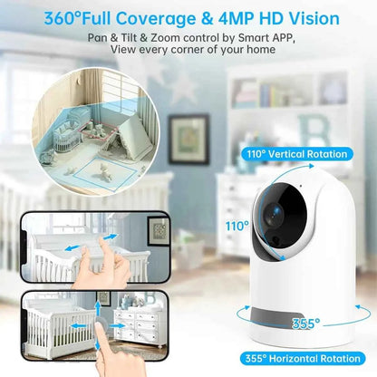 ANSVICAM 2K 5MP WiFi Smart Home Security Camera 1080p HD Real-time APP Alerts 2-Way Audio with Motion Tracking for Baby & Pet - Needora