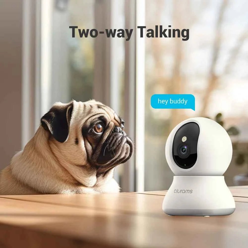 blurams Pet Camera 2K, 360° Indoor Security Camera, Dog Camera with Phone App, PTZ Cameras for Home Security Indoor, 2-Way Audio - Needora