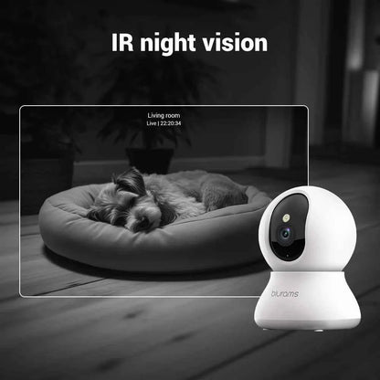 blurams Pet Camera 2K, 360° Indoor Security Camera, Dog Camera with Phone App, PTZ Cameras for Home Security Indoor, 2-Way Audio - Needora