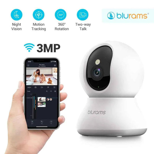 blurams Pet Camera 2K, 360° Indoor Security Camera, Dog Camera with Phone App, PTZ Cameras for Home Security Indoor, 2-Way Audio - Needora