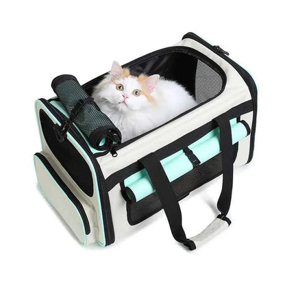 Cat Carrying Case Pet Dog Travel Carrier Soft-Sided Cat Bag Airline Approved Collapsible Cat Carrier Dog Carrier for Dogs & Cats - Needora