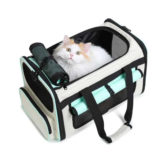 Cat Carrying Case Pet Dog Travel Carrier Soft-Sided Cat Bag Airline Approved Collapsible Cat Carrier Dog Carrier for Dogs & Cats - Needora