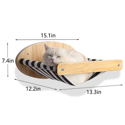 Cat Climbing Shelf Wall Mounted Four Step Stairway With Sisal Scratching Post For Cats Tree Tower Platform Jumping Pet Furniture - Needora