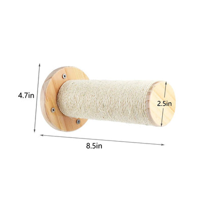 Cat Climbing Shelf Wall Mounted Four Step Stairway With Sisal Scratching Post For Cats Tree Tower Platform Jumping Pet Furniture - Needora