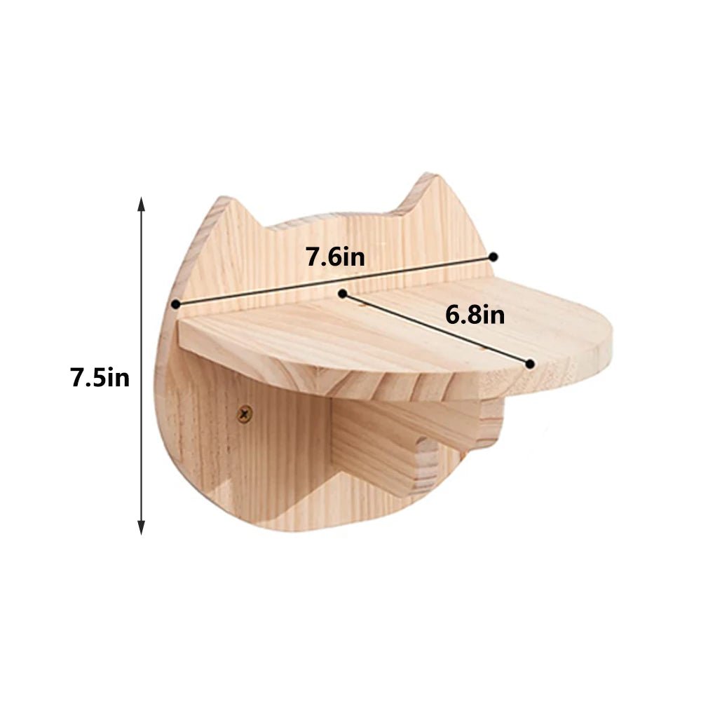 Cat Climbing Shelf Wall Mounted Four Step Stairway With Sisal Scratching Post For Cats Tree Tower Platform Jumping Pet Furniture - Needora
