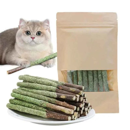 Cat Grass Sticks Indoor Cat Teething Grass Sticks Teething Stick Snacks For Cats Cat Grass Sticks For Hairball Removal - Needora