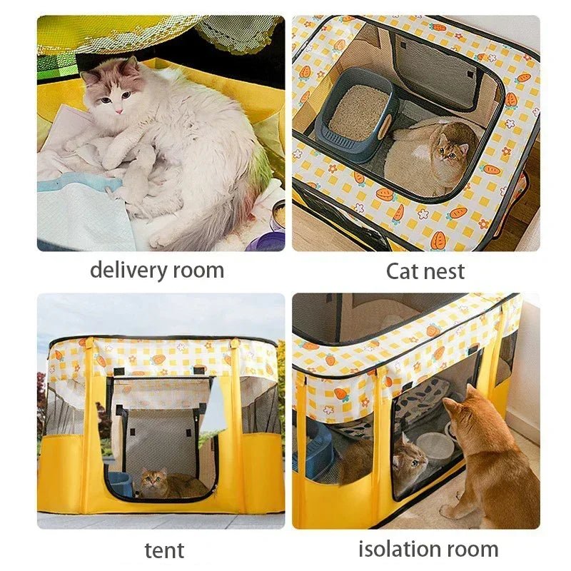 Cat House Delivery Room Puppy Kitten House Sweet Cozy Sweet Cat Bed Comfortable Cats Tent Folding for Dog Cats Supplies - Needora
