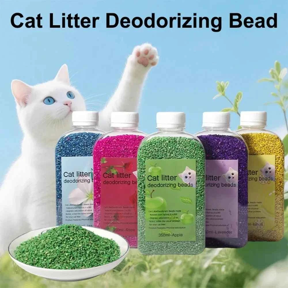 Cat Litter Deodorant Beads Odor Eliminator Non Toxic Safe for Cats Kittens Ready To Use Directly Pour Pet Litter Freshener