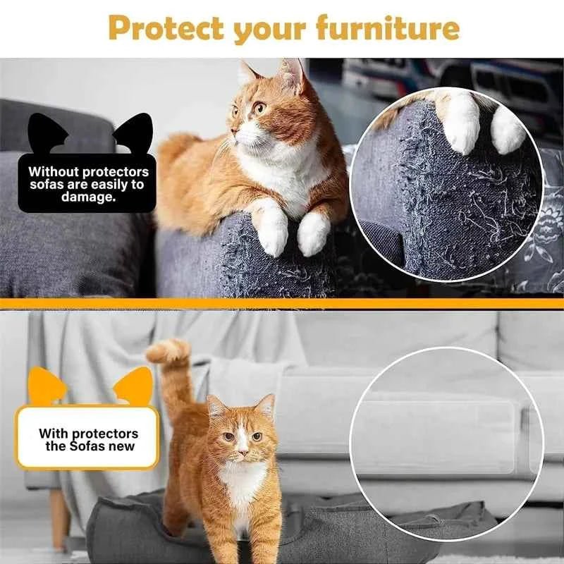 Cat Scratch Deterrent Tape Furniture Protectors From Cats Transparent Self-Adhesive Pet Training Tape for Sofa Furniture Sticker - Needora