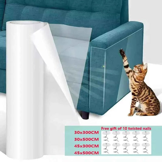 Cat Scratch Deterrent Tape Furniture Protectors From Cats Transparent Self-Adhesive Pet Training Tape for Sofa Furniture Sticker - Needora