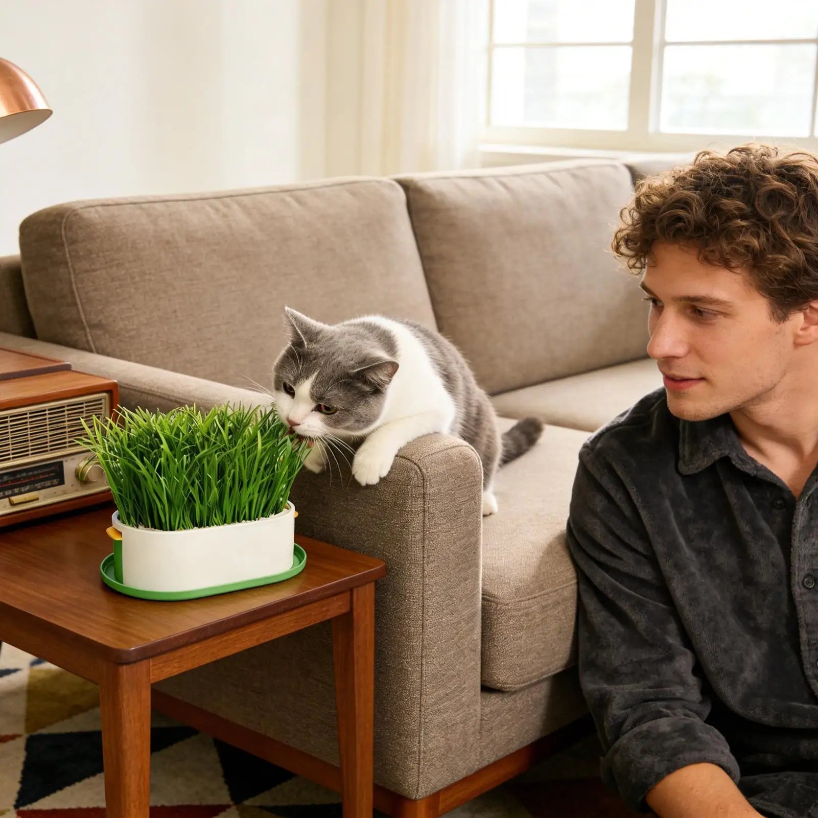 Cat Snack Grass Box Cat Catnip Grass Grow Station Soilless Planting Cat Grass Pot For Kitten Snack Pet Eating - Needora