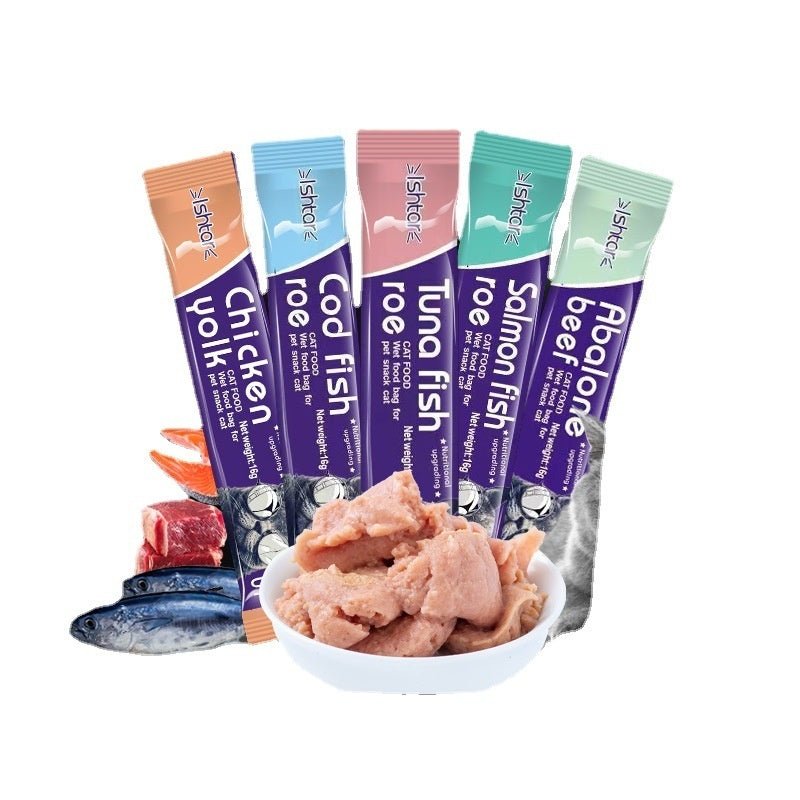 Cat Strip Kittens Nutrition Fat Hair Chin Wet Food Package Pet Cat Snacks - Needora