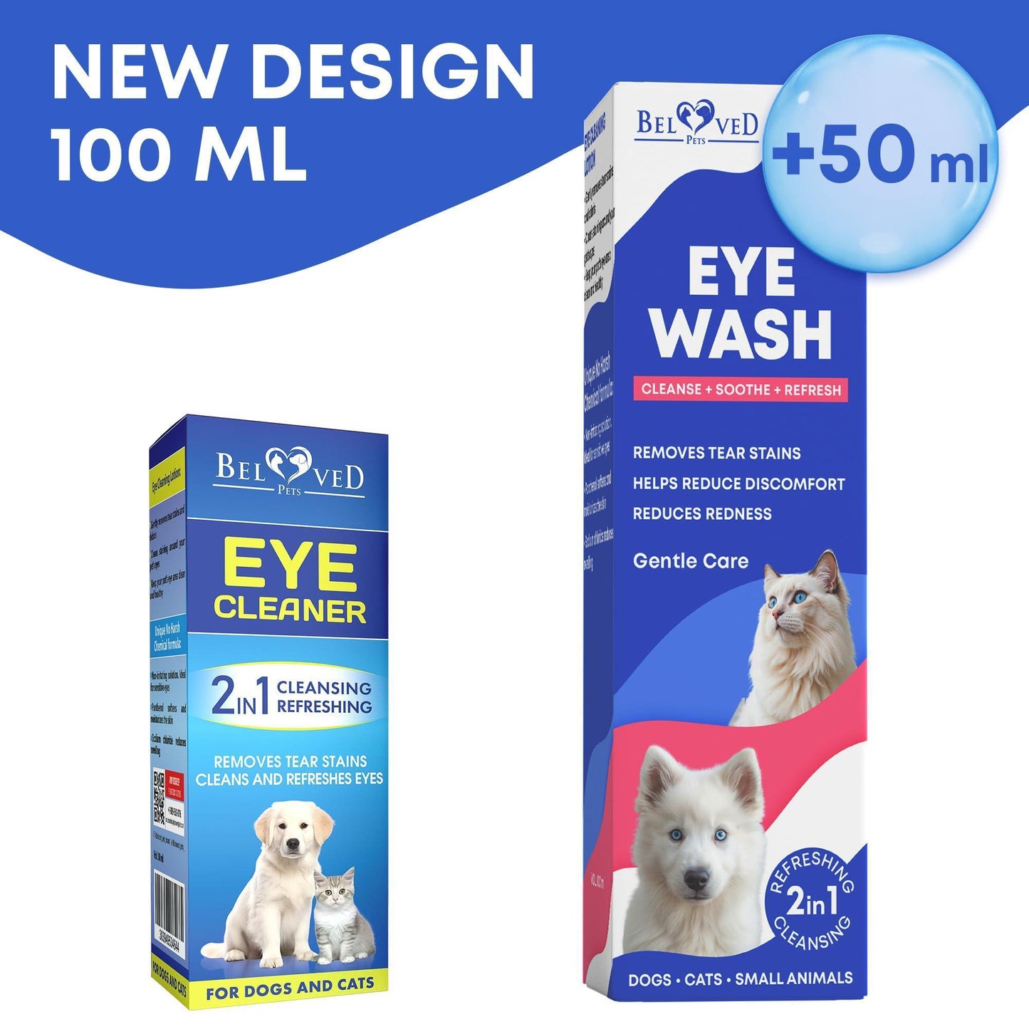 Cat & Dog Eye Wash Drops & Tear Stain Remover Cleaner  Eye Infection Treatment Helps Prevent Pink Eye Relief Allergies Symptoms Runny Dry Eyes   Safe for Small Animals (Eye Drops)