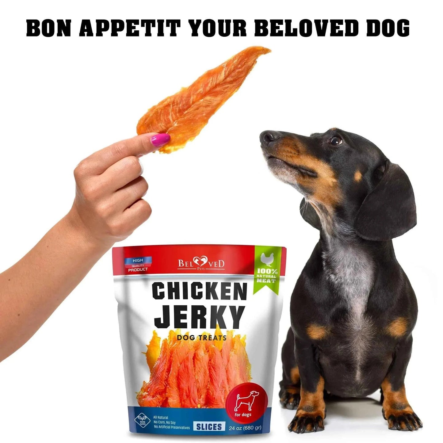 Chicken Jerky Dog Treats 1.5 Lb Human Grade Pet Snacks Grain Free Organic Meat All Natural High Protein Dried Strips Best Chews For Training Small & Large Dogs - Needora