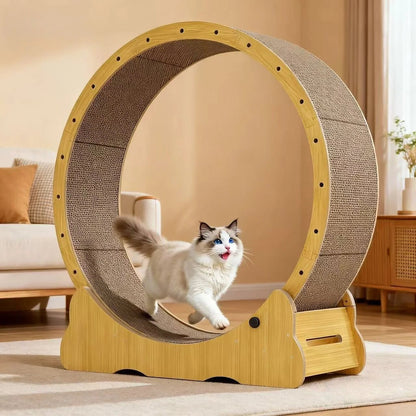 Customizable Cat Treadmill Eco-Friendly Corrugated MDF Material Modern-Classic Luxury Design Pet Interactive Movement ToySilent - Needora