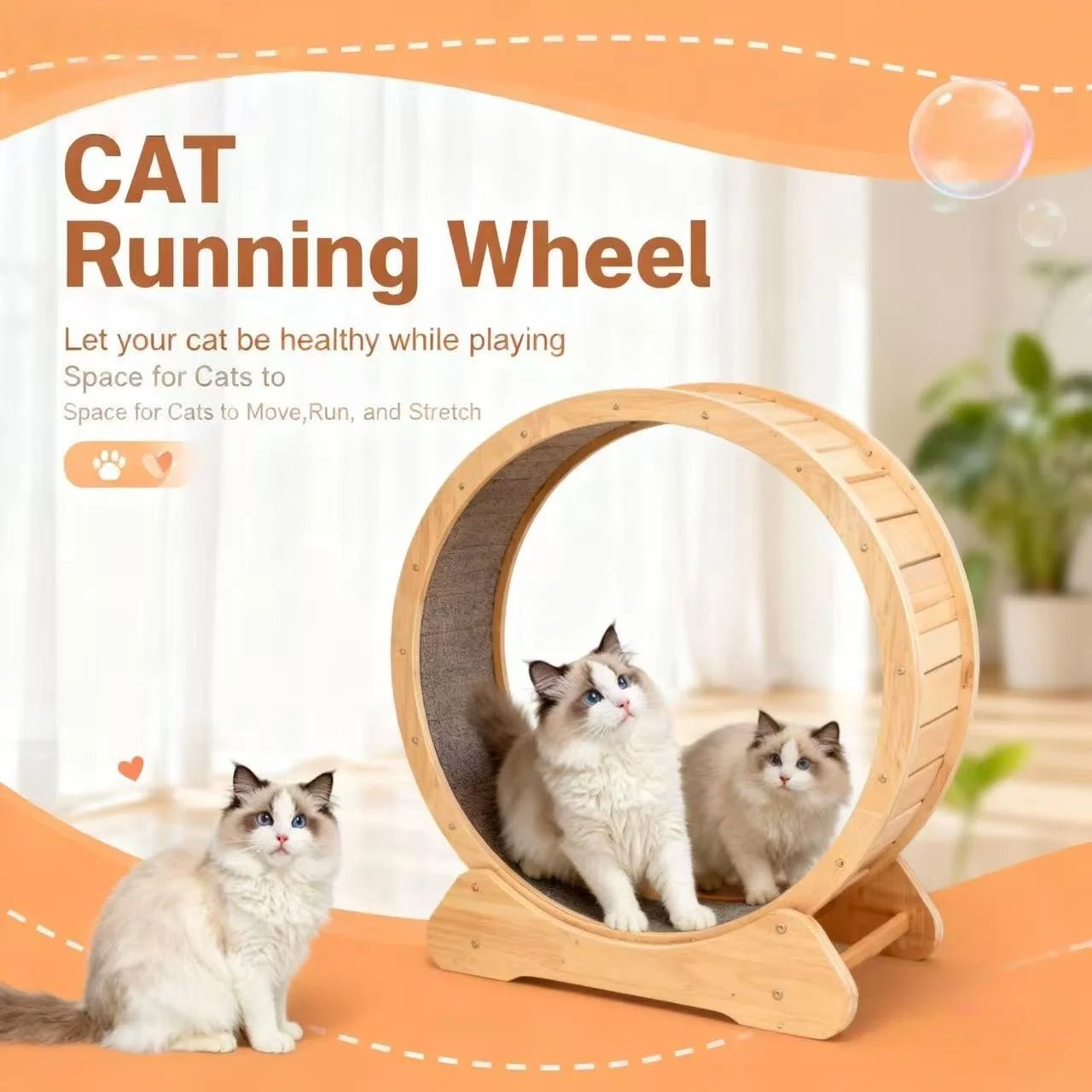 Customizable Cat Treadmill Eco-Friendly Corrugated MDF Material Modern-Classic Luxury Design Pet Interactive Movement ToySilent - Needora