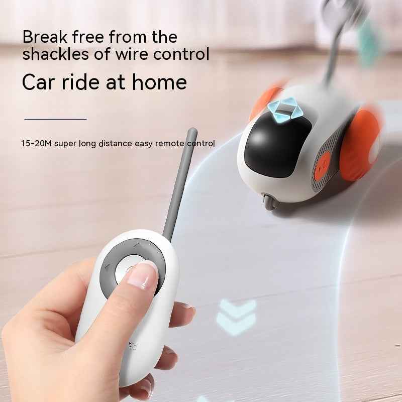 Remote Control Cat Car Toy USB Automatic Self‑Moving Smart Chasing Pet Vehicle