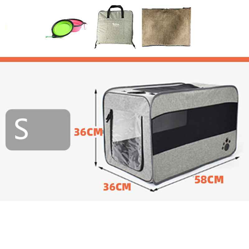 Pet Car Folding Cage – Soft‑Sided Travel Kennel for Cats & Dogs