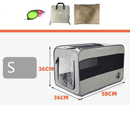 Pet Car Folding Cage – Soft‑Sided Travel Kennel for Cats & Dogs