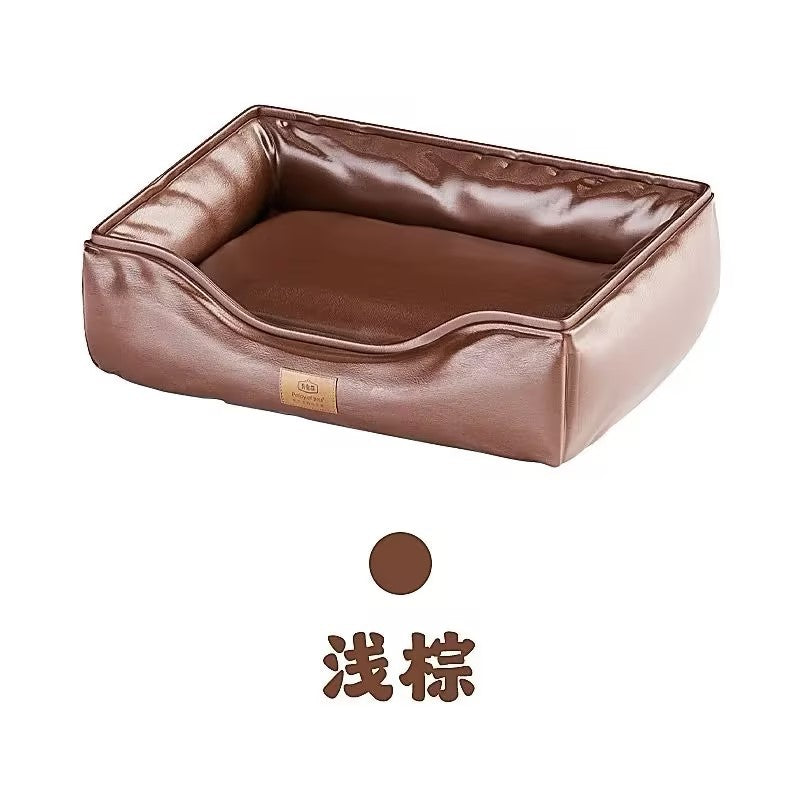 Pet sofa, non-sticky, dirt-resistant, easy to clean, semi-enclosed cat bed, sleeping pad, large dog