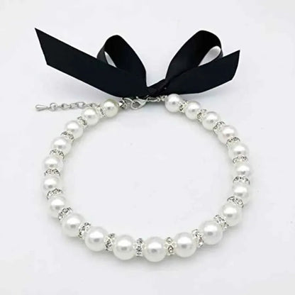 Diamond Pearl Dog Necklace – main product view