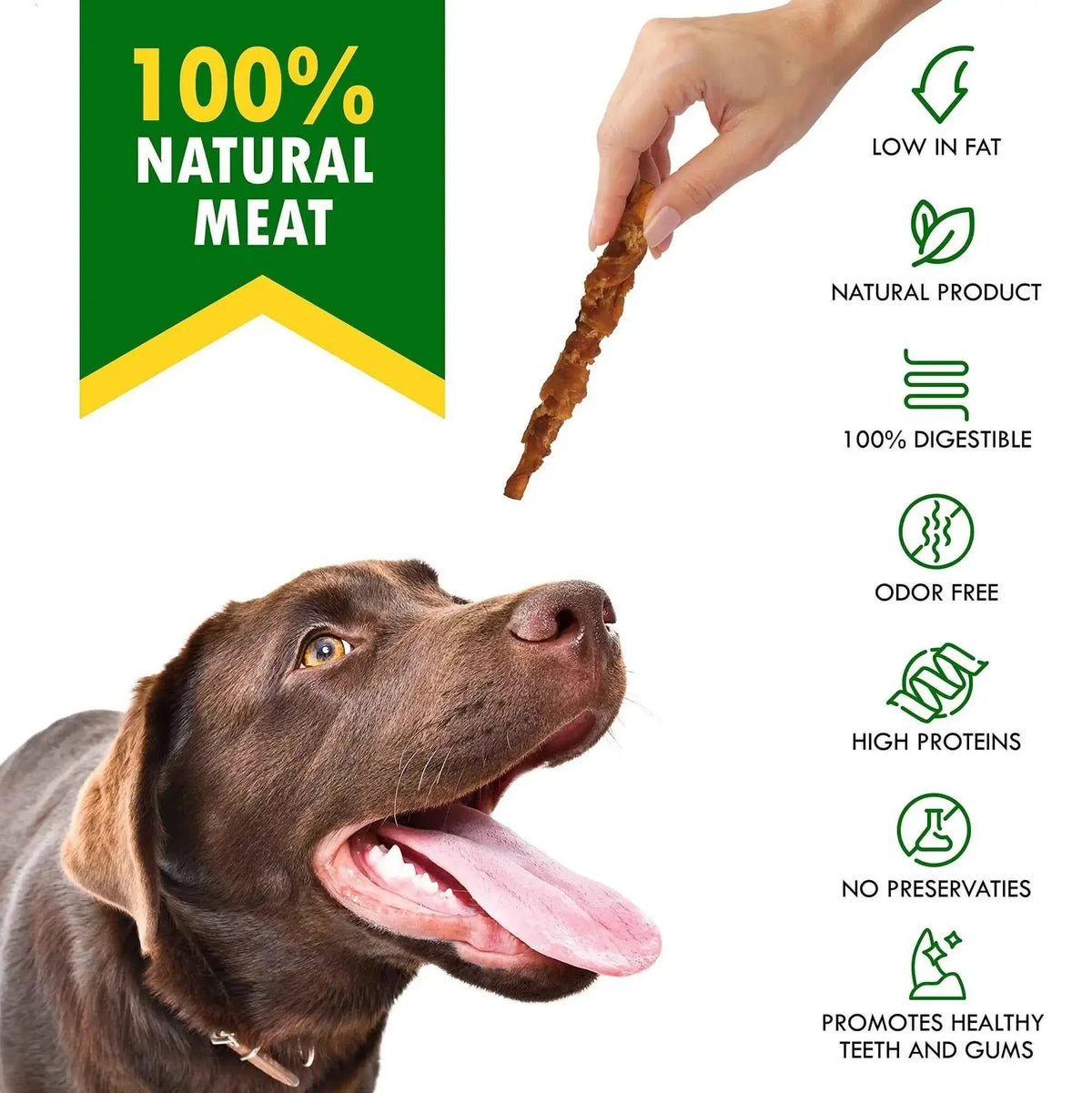 Dog Smoked Rawhide Sticks Wrapped Chicken Pet Natural Chew Treats Grain Free Organic Meat Healthy Human Grade Dried Snacks In Bulk - Needora
