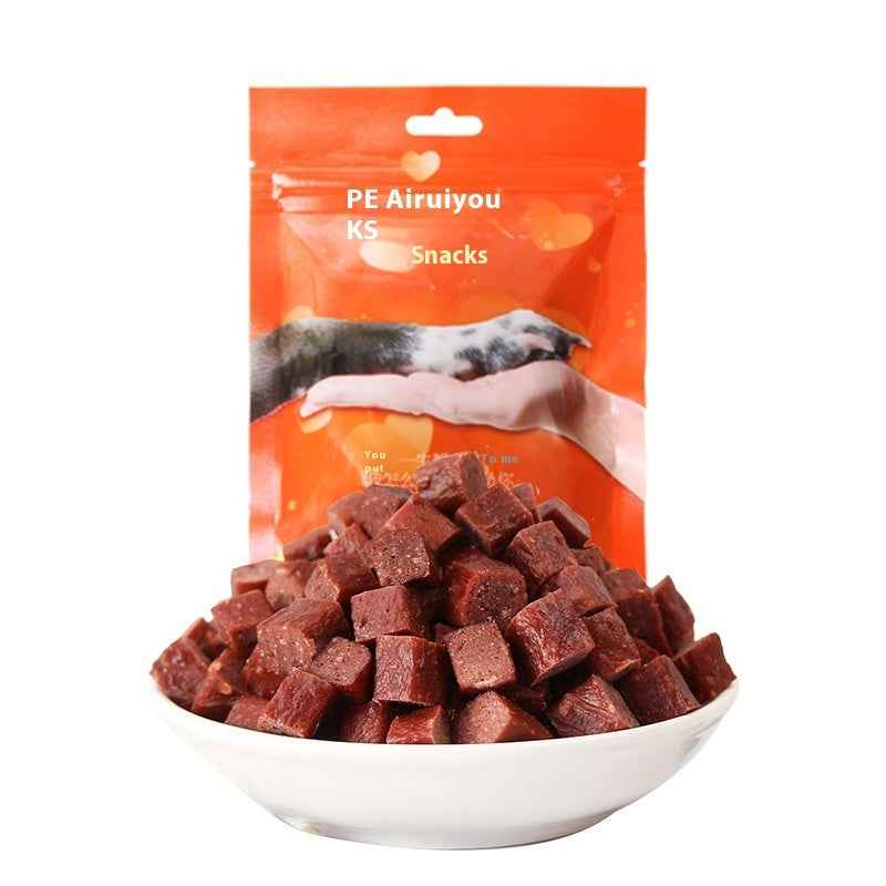 Dog Snacks Dried Beef Cubes Wholesale Pet Snacks Chicken Grain Dog Training Reward Teddy Meat Cube Manufacturer - Needora