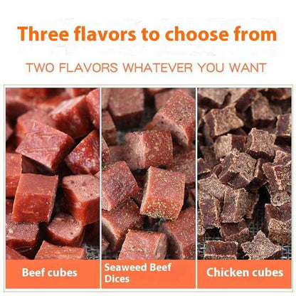 Dog Snacks Dried Beef Cubes Wholesale Pet Snacks Chicken Grain Dog Training Reward Teddy Meat Cube Manufacturer - Needora
