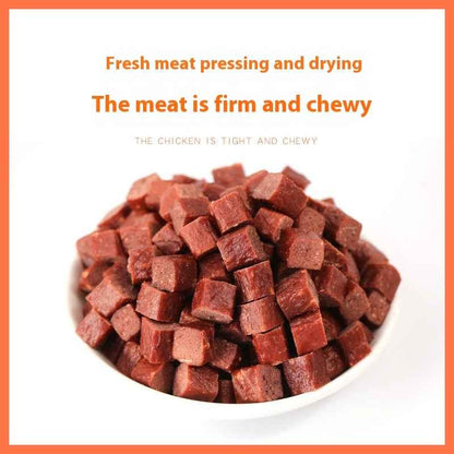 Dog Snacks Dried Beef Cubes Wholesale Pet Snacks Chicken Grain Dog Training Reward Teddy Meat Cube Manufacturer - Needora